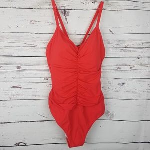 Profile by Gottex Red Ruched One Piece